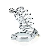 Adult Games p-Enis Male Chastity Device c-ock Cage with Urethral Catheter Metal Chastity Belt p-Enis Cage Fun Toys 50mm Ring