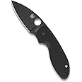 Spyderco Efficient Value Knife with 2.98" Drop-Point Black Blade and Durable Black G-10 Handle - PlainEdge - C216GPBBK