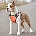 BABYLTRL Big Dog Harness No Pull Adjustable Pet Reflective Oxford Soft Vest for Large Dogs Easy Control Harness (M, Orange)
