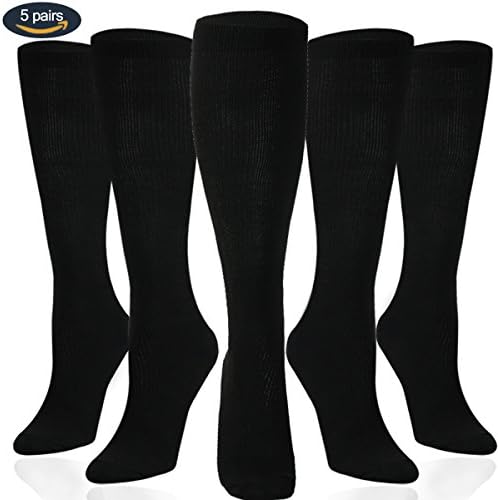 Compression Socks (5 Pairs/Pack) for Women/Men-Breathable Compression Stockings