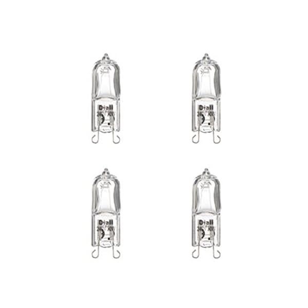 Diall Halogen Capsule Light Bulbs G9 410lm 230V 30W,Warm White, 4 Pack