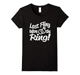 Womens Last fling before the ring Bachelorette party t-shirt Large Black