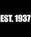 tees geek Established 1937 83rd Birthday Gifts for Men T-Shirt - (Medium) - Black