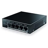 Amcrest 5-Port POE+ Switch with Metal Housing, 4-Ports POE+ Power Over Ethernet Plus 802.3at 58w (AMPS5E4P-AT-58)