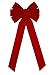 Iconikal 10-Loop Velvet Bows, Red, 11.5 x 26-Inch, 6-Pack