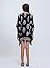 Persun Women Navy Leaf Print Open Front Batwing Sleeve Kimono,Large
