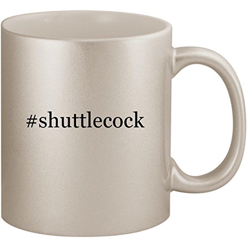 #shuttlecock - 11oz Ceramic Coffee Mug Cup, Silver