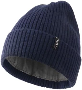 NAVY BLUE SHORT CABLE KNIT BEANIE SKI CAP CAPS HAT HATS TOQUE at