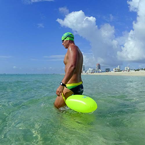 New Wave Swim Bubble for Open Water Swimmers and Triathletes - No Dry-Bag - Waterproof Phone Case & Swim Bubble Bundle (Green) - Thumbnail 5