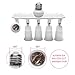 Light Socket Splitter JACKYLED 5 in 1 E26 E27 Adapter Converter Horizontal Designed 360 Degrees Adjustable 180 Degree Bendable