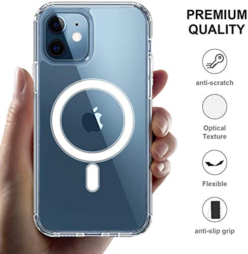 Holdax Clear Magnetic Case For Iphone 12 12 Pro 12 Pro Max With Mag Safe Charging Hard Silicone Tpu Bumper Cover Anti Mak Online Store