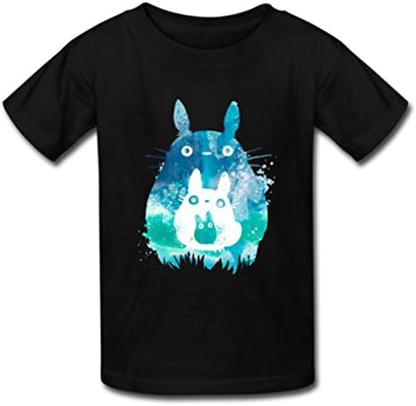 BOLALA Custom Men's Cartoon My Neighbor Totoro T-shirt Tshirt Black XL