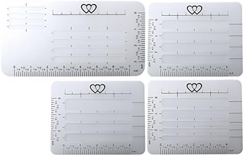 Hugesavings 4Pcs Envelope Stencil Template, Lettering Addressing Guide Template Ruler Guide For Envelopes, Sewing, Thank You Card And Mother's Day