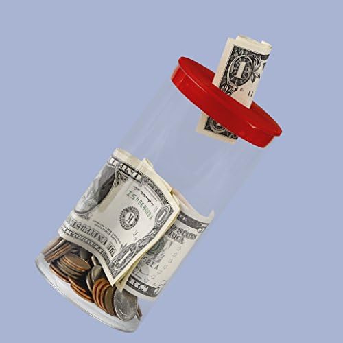 Cleartec SBT00310 3" Thin Wall Sealed Bottom X 12.25" Tube PETG (qty 25) with PRP3.000RED-BT 3" Poly Plug Red W/Coin Slot (qty 25)