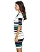 MakeMeChic Women's Striped Half Sleeve Wear to Work Penicl Dress Multicolor M