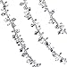 Klikel Iridescent Silver Large Twinkle Ice Double Twist Bead Garland, Set of 2 Each 10 Feet