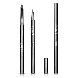 HeyBeauty Eyeliner Eyebrow Pencil Waterproof Automatic Eyebrow Pencil Eyeliner 2 in 1 Makeup Cosmetic Tool, Dark Brown-3#