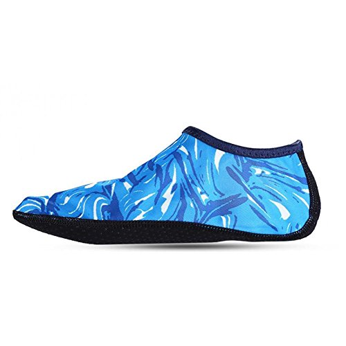 Ownsig Camouflage Blue Beach Shoes Adult Children Diving Socks Scuba Snorkeling Swim Seaside Boots Wetsuit Prevent Scratche Warming Non-slip XL