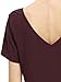 ROMWE Women's Casual Solid Short Sleeve Criss Cross T-Shirt Tee Top Burgundy M
