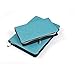 Chris-Wang 1Pk PU Woven Pattern Zipper Binder Business Zippered 6-Ring Portfolio Planner -Filler Paper, Pagefinder Ruler, Calculator, Clear PVC Card Bag Included (A6, Blue)