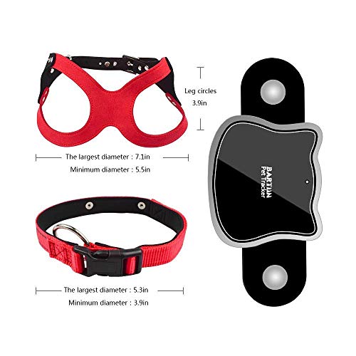BARTUN GPS Dog Cat Tracker Locator Real Time Activity Monitor for Pet WiFi GPS LBS Positioning Tracking Device with Collar Included SIM Card