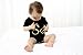 Owlivia Organic Cotton Baby Boy Girl Short Sleeve Bodysuit (Size 0-18 Months) (3-6 Months, Black)