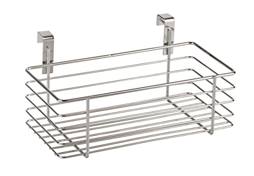 WENKO 2345100 Clipon basket Small, Metal Metal chrome plated, 24 x 11.5 x 15 cm, Chrome