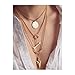 Ularmo 2015 Women Multilayer Irregular Crystal Gold Pendant Chain Statement Necklace