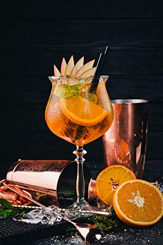 MAKE YOUR COCKTAIL 12 Teiliges Barset mit 6 Bartools + 2 Kristall Longdrink Gläsern + 1 Rezept Buch + 2 Brasilianischen… – Bild 5
