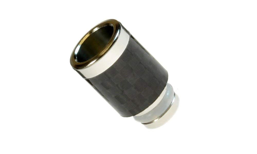 Armerah Top Hat 510 Drip Tip eCig Mouthpiece Short/Big Carbon/Steel Single Silver