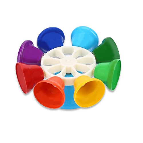 Hand Percussion Bells, 8 Note Diatonic Metal Musial Bells Musical Learning Toy for Kids, Children and Toddlers