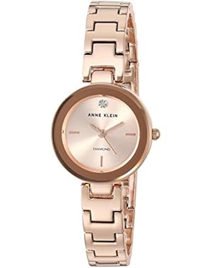 Women's Quartz Metal and Alloy Dress Watch, Color:Rose Gold-Toned (Model: AK/3150RGRG)