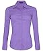 Iron Puppy Womens Long Sleeve Skinny Button Down Collared Shirts with Stretch