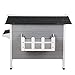 Petsfit Large Outdoor Cat House Waterproof, Outside Feral Cat Shelter with Escape Door & Stair Weatherproof