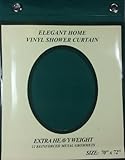 Extra Heavy Weight Vinyl Shower Curtain W Metal Grommets, Hunter Green