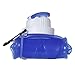 HAMSWAN 500ml Water Bottle Bpa Free Silicone Foldable Bottle with Hook [Leakproof, Heatproof, Portable, Semi-Transparent] for Outdoor Sports (17OZ)- Blue