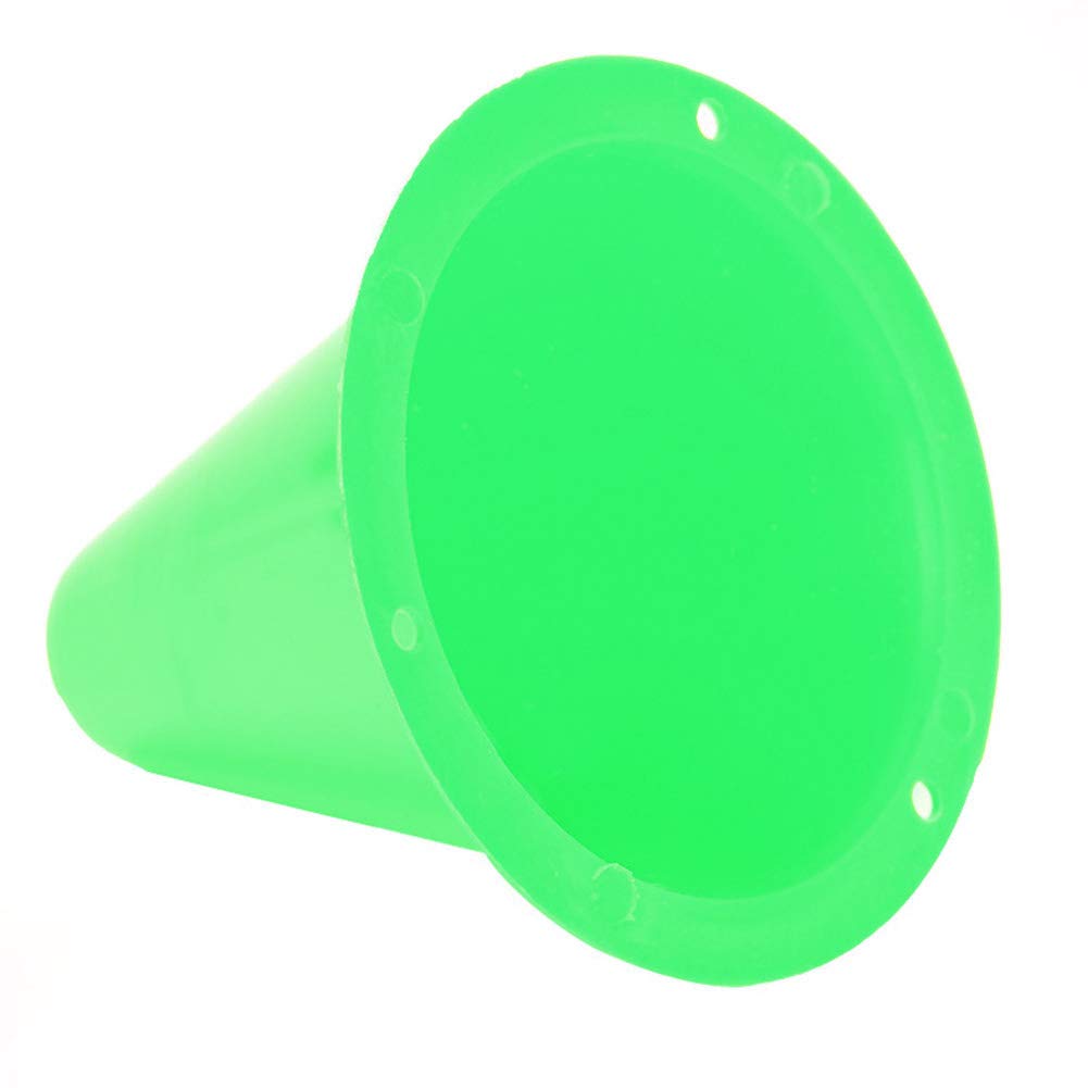 Alomejor 10pcs Soccer Markers PE Sports Training Traffic Cone For Kids Home Gym Soccer(Green)