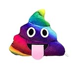 Rainbow Poop New Emoji Smiley Emoticon Cushion Pillow Stuffed Plush Toy Doll Poop Face Bed Pillow Home Living Room Decoration Pillows