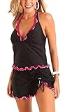 Summer Mae Women's Plus Size Ruffled Swimsuit Printed-Hem Ruffled Swim Skirt