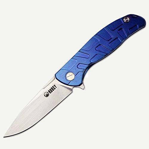 Kubey top tactical knife d2 blade steel tc4 titanium g1…