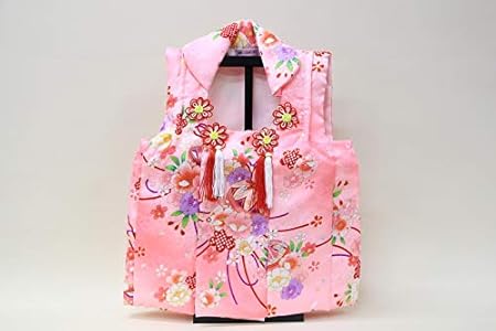 Amazon 被布羽織 ピンク こども友禅 箱入り飾り台付 雛人形 お被布 被布着 お祝着 ピンク スタンド付 雛人形 桃の節句 関連商品 ケース飾り おもちゃ