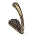 Jetovo 15 Pcs Wall Mounted Hook Robe Hooks Single Coat Hanger with 35 Pcs Screws (Bronze)