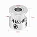 uxcell Timing Pulley Flange Wheel Aluminum 20 Teeth 6.35mm Bore 2mm Pitch for 6mm Belt