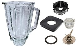 Blendin 5 Cups/40 Ounce Square Glass Jar Assembly