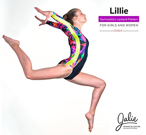 Jalie Lillie Princess Seam Gymnastics Leotard Sleeve Options Sewing Pattern 3464