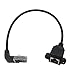 Ethernet Extension Cable,90 Degree Bend RJ45 Male to Female Ethernet LAN Network Cable RJ45 Cat 5e Connector Cord - Black (1ft/0.3m)