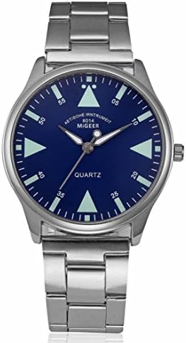 Paymenow Mens Analog Quartz Wrist Watch Classic Stainless Steel Casual Watch Large Face Watches for Men