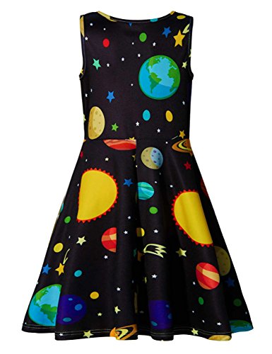 41wZIKfuLoL Ahegao Girl's Floral Sleeveless Dresses Kids One Piece Sundress for Casual School 4-13 Years Old - Image 3