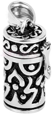 CYLINDER CREMATION JEWELRY PET ASH URN HOLDER MEMORIAL PENDANT FOR NECKLACE