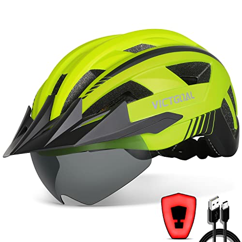 VICTGOAL Bike Helmet with USB Rechargeable Rear Light Detachable